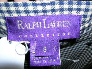 RALPH LAUREN PURPLE LABEL checkered pants suit 4 8 LUV!  