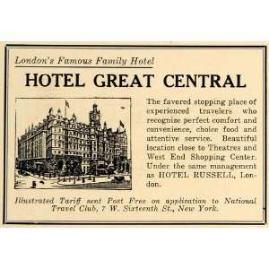  1923 Ad Hotel Grand Central London West End Shopping 