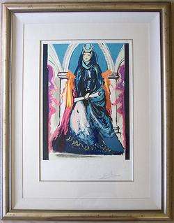 SALVADOR DALI Signed 1979 Original Color Lithograph   Lady Blue 