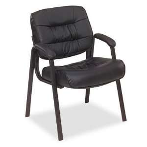  Office Star 93 Series Leather Visitors Chair with Loop 
