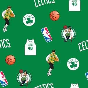   Fleece Boston Celtics Tossed Fabric By The Yard: Arts, Crafts & Sewing