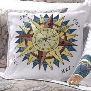  Compass Rose Decorative Pillow Cover: Home & Kitchen