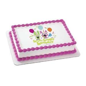   Happy Birthday Personalized Edible Cake Image Topper: Kitchen & Dining