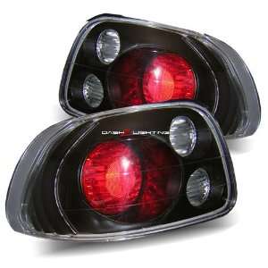  93 97 Honda Del Sol Tail Lights   Black: Automotive