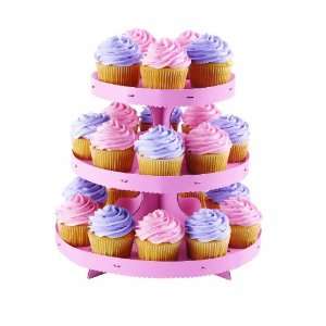  Wilton Light Pink Borders Cupcake Stand
