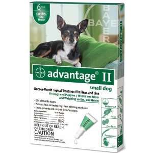  ADVANTAGE II Dog Flea Control 0 10 lbs Green 4 Month Pet 