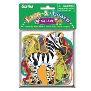 Eureka EU 867510 Lace And Learn   Safari Animals