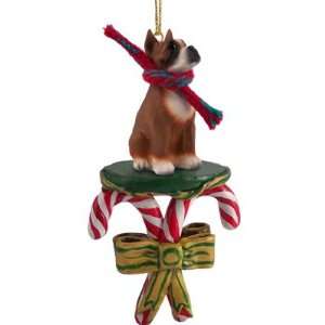  NEW! Boxer Candy Cane Christmas Ornament: Pet Supplies