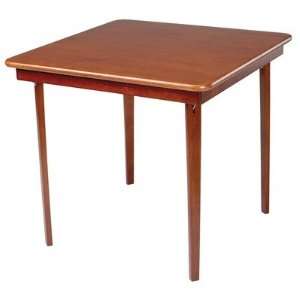  Straight Edge Wood Folding Card Table in Cherry: Office 
