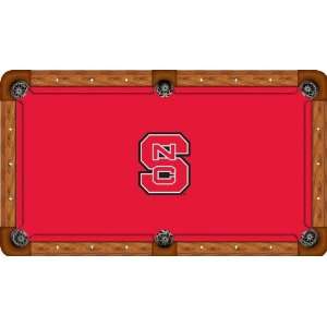  NC State Pool Table Felt   Professional 7ft   NCS Logo Red 