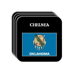 US State Flag   CHELSEA, Oklahoma (OK) Set of 4 Mini Mousepad Coasters