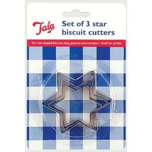  Tala Set Of 3 Stainless Steel Star Cutters Kitchen 