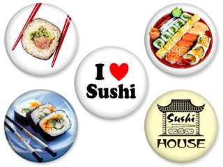 SUSHI MAGNETS Set #1 Asian Raw Japan Food Cuisine Lover Sashimi Rice 