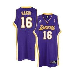  adidas Los Angeles Lakers #16 Pau Gasol Purple Road 