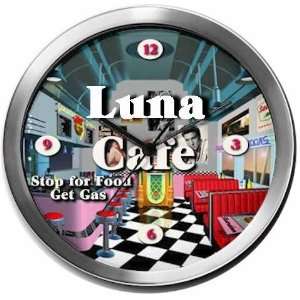  LUNA 14 Inch Cafe Metal Clock Quartz Movement Kitchen 
