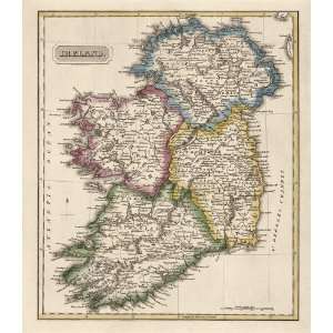 com Antique Map of Ireland (c1817) by Fielding Lucas (Archival Print 