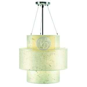  Ceiling Lamp (Polished Steel/Natural) 60W x 3