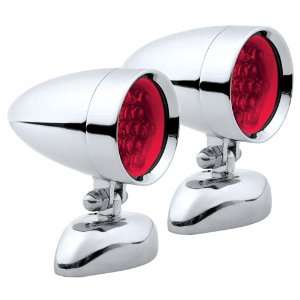 Adjure NS11321 Beacon 1 Red Lens 2 Wire Diamond Mount Smooth Chrome 