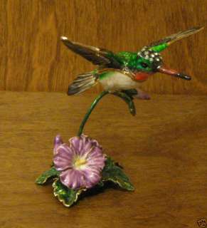   Jeweled Trinket Box #KC3589 HUMMINGBIRD new from our Retail Store