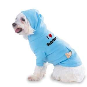 Love/Heart Undertakers Hooded (Hoody) T Shirt with pocket for your Dog 