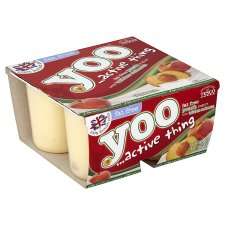 Yoo Active Thing Fat Free Peach Yoghurt 4X125g   Groceries   Tesco 