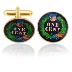  Indian Head Penny Tail Side Coin Cuff Links CLC CL847 