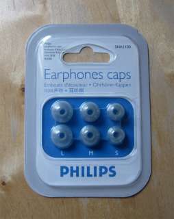 AUTHENTIC PHILIPS Earphones Caps  S M L Clear Earbuds NEW  