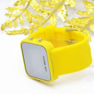   Calender Wristband Jelly Date Mirror Soft Rubber Cubic Watch M725