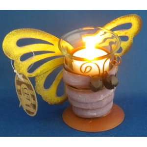  Butterfly Tealight Candle Holder & LED Flameless Candle 