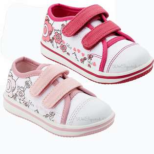 Wee Squeak Velcro Tennis Shoes Girl Power Pink Toddler Girls 9 at 