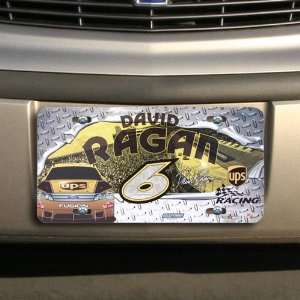 David Ragan Torn Metal License Plate 