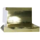 JAM Paper 4 x 4 x 4 Gold Metallic Foil Gift Box   Sold individually