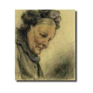   Of An Old Lady crayon And Pastel On Paper Giclee Print