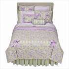 Bacati Flower Basket Comforter Set in Lilac / Green   Size Twin