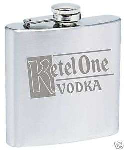 Ketel One Vodka Stainless Steel Flask Groomsman Gift  