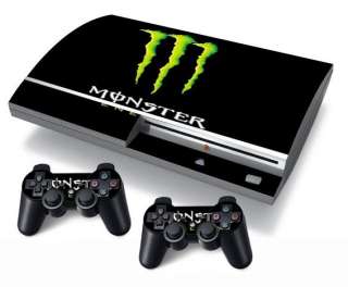 Monster Vinyl Decal Sticker Skin For Sony PlayStation 3 PS3 2 