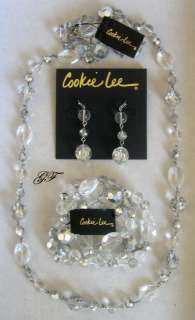 Cookie Lee Genuine Crystal & Faceted Glass Bead Jewelry  