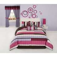 Bed Ink Choppy Pink Queen Comforter Set 