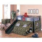 Coaster Kids Twin Size GI Child Bunk Bed w/Slide & Tent