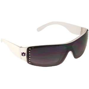 Auburn Tigers Ladies White Rhinestone Fashion Sunglasses  :  