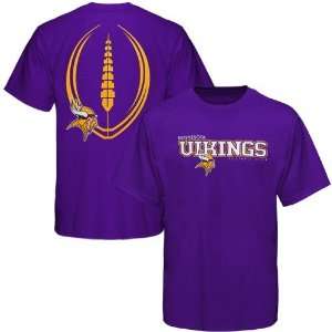  NFL Reebok Minnesota Vikings Purple Ballistic T shirt 