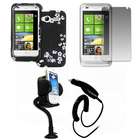 EMPIRE Hard Case Cover Night+Screen Protector+Charger+Car Mount for 