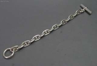 Authentic HERMES Chaine dAncre Toggle Chain Bracelet Sterling Silver 