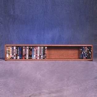 Wood Shed 40 VHS Storage Rack (Wall Mounted)   Finish Natural