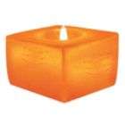 WBM Hand Carved Himalayan Crystal Salt 1 tealight Candle Holder Cube