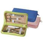 royce leather 551 cp 6 travel grooming kit carnation pink