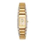  Gold Tone Watch with Crystal Accents, Champagne Dial and E Z Link Band