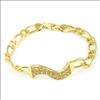 New! Mens 24K Yellow Gold Filled Bracelet Chain 8.22  