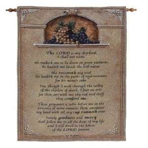  23rd Psalm Bible Scripture Fruit Wall Hanging Tapestry 26 
