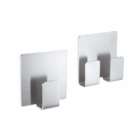 Zack 40135 APPESO DOUBLE towel hook. self  adhesive Stainless Steel